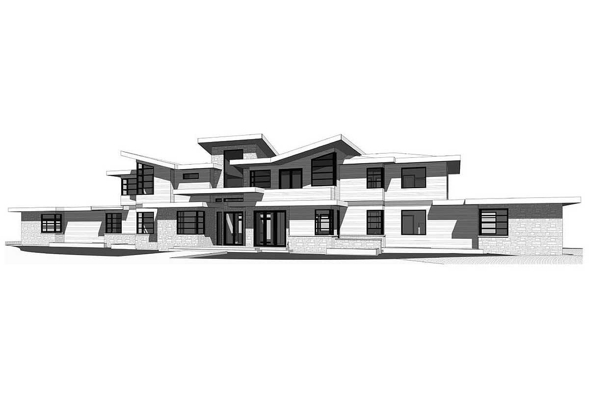 Plan 85125MS: Modern House Plan with 5 Bedrooms and 5 Car Garage - 5440 Sq Ft - Image #4 - Modern