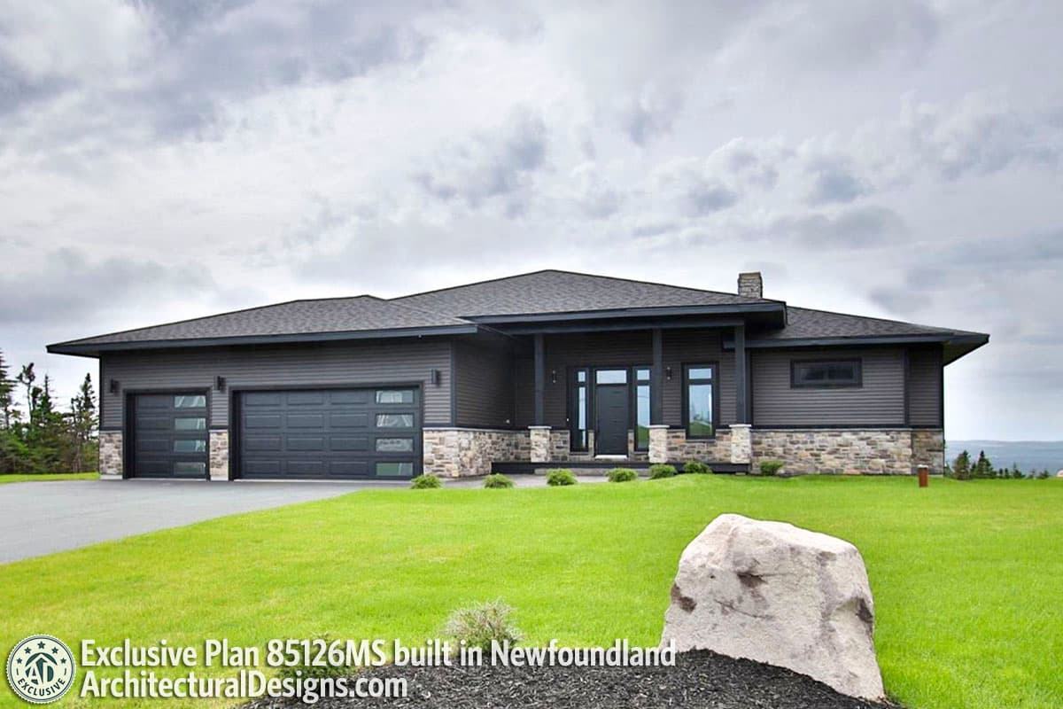 build gallery item - House Plan 85126MS comes to life in Newfoundland 