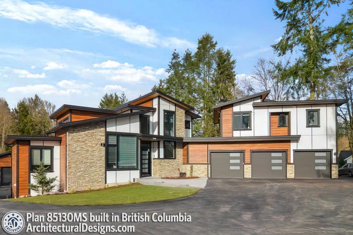 build gallery item - Modern House Plan 85130MS Comes to Life in British Columbia!