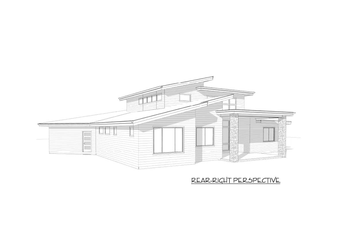 Plan 85130MS: Modern House Plan with Up to 5 Beds and a 2-Car Angled Garage - 2515 Sq Ft - Image #9 - Modern, Northwest