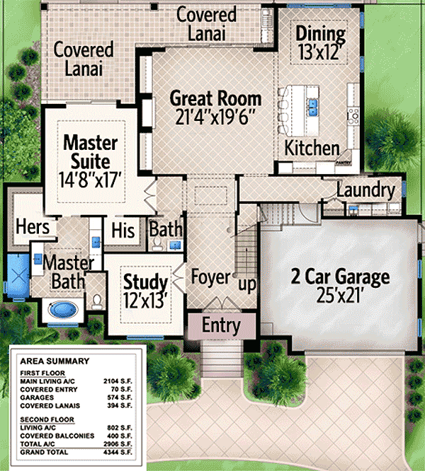 Plan 86002BW: Remarkable Tuscan Home Plan - Floor Plan - Main Level - European, Florida-Style, Mediterranean, Tuscan
