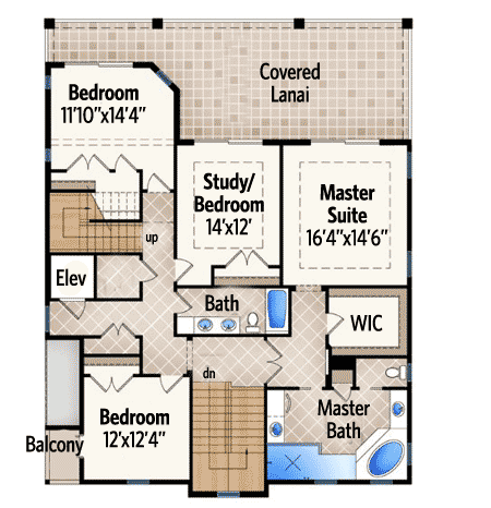 Plan 86008BW: Stylish Beach House Plan - Floor Plan - Second Floor - Beach, Coastal, Florida-Style, Southern