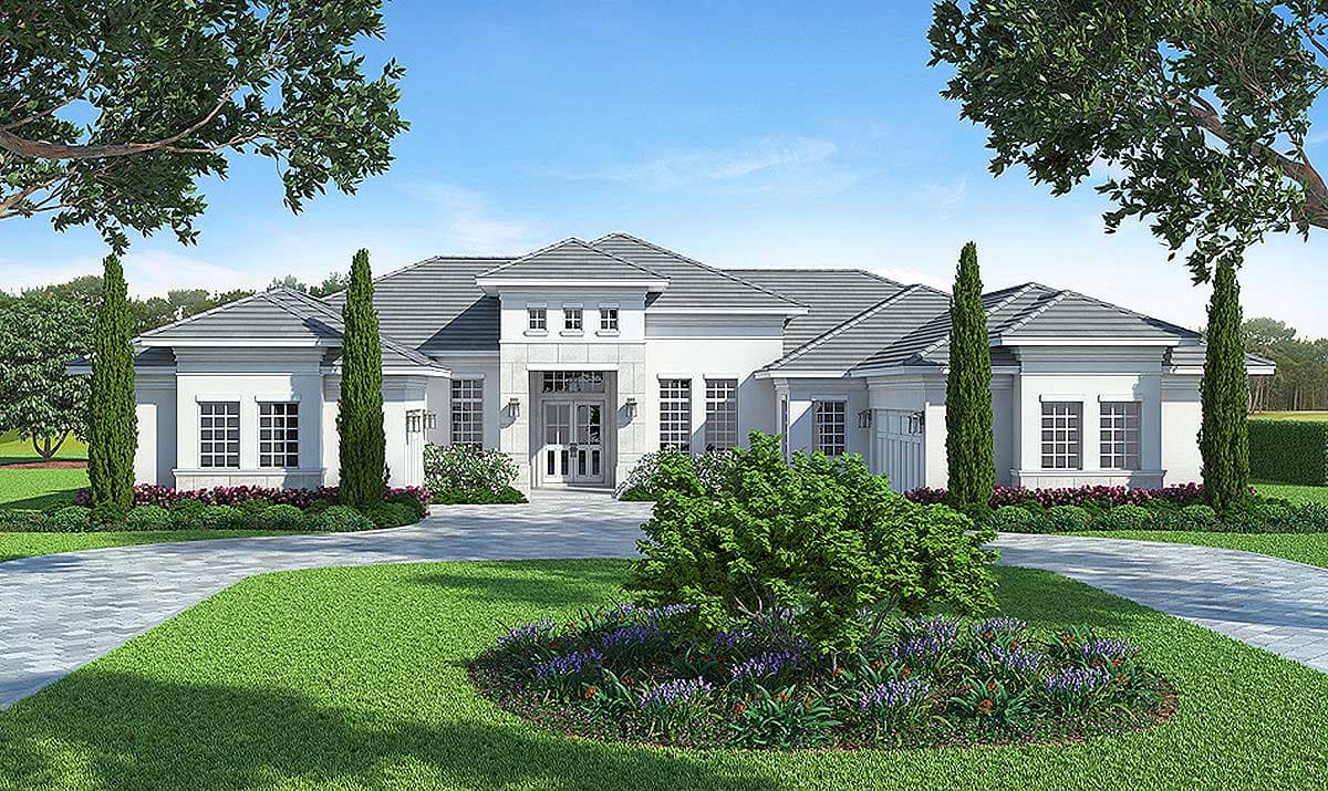 Plan 86020BW: Florida House Plan with Open Layout - Image #14 - European, Florida-Style