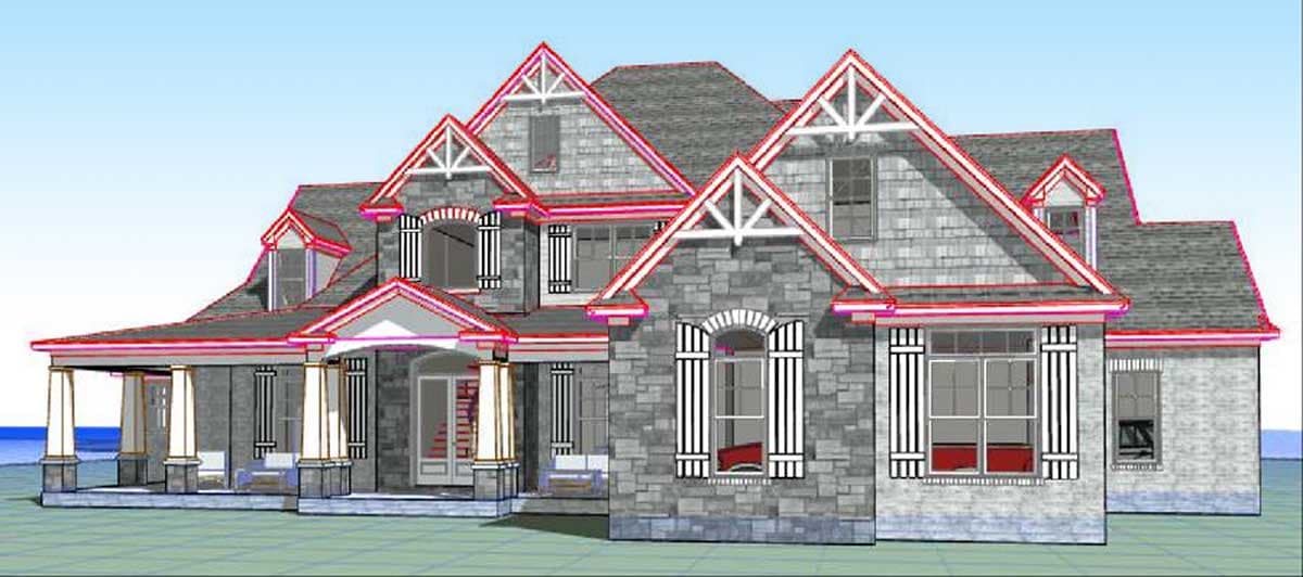 Plan 86213HH: 5 Bed Stone and Shingle Farmhouse - Image #7 - Country, Craftsman, Farmhouse, Northwest, Rustic