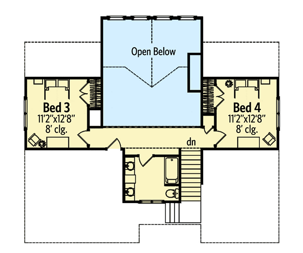 Plan 86227HH: Two Screened Porches and a Deck - Floor Plan - 2nd Floor - Beach, Coastal, Low Country, Vacation
