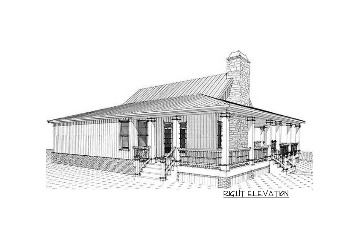 Plan 86229HH: One Story House Plan with Wrap-Around Porch - Image #4 - Country, Southern, Vacation