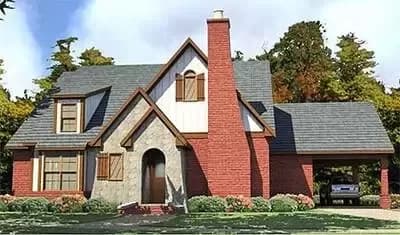 One Level European House Plan