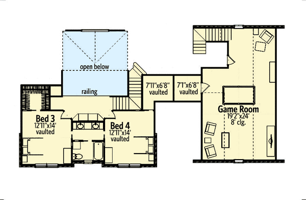 Plan 86257HH: Southern Farmhouse House Plan - Floor Plan - 2nd Floor - Farmhouse, Southern