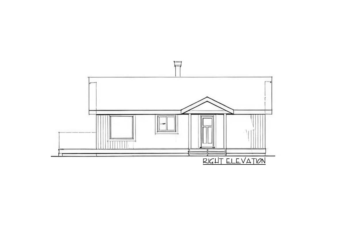 Plan 88111SH: Compact Cottage with Bright Breakfast Bay - 817 Sq Ft - Image #4 - Cabin, Contemporary, Cottage, Mountain, Vacation