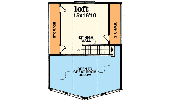 Plan 88190SH: Mountain House Plan with Spectacular Views - 1659 Sq Ft - Floor Plan - 2nd Floor - Contemporary, Mountain, Vacation