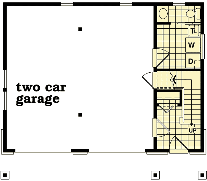 Plan 88335SH: Craftsman Carriage House Plan - Floor Plan - Main Level - Carriage
