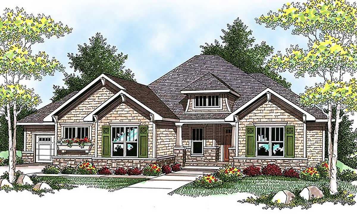 Plan 89671AH: Perfect Blend of Stone and Shingle - Image #16 - Craftsman