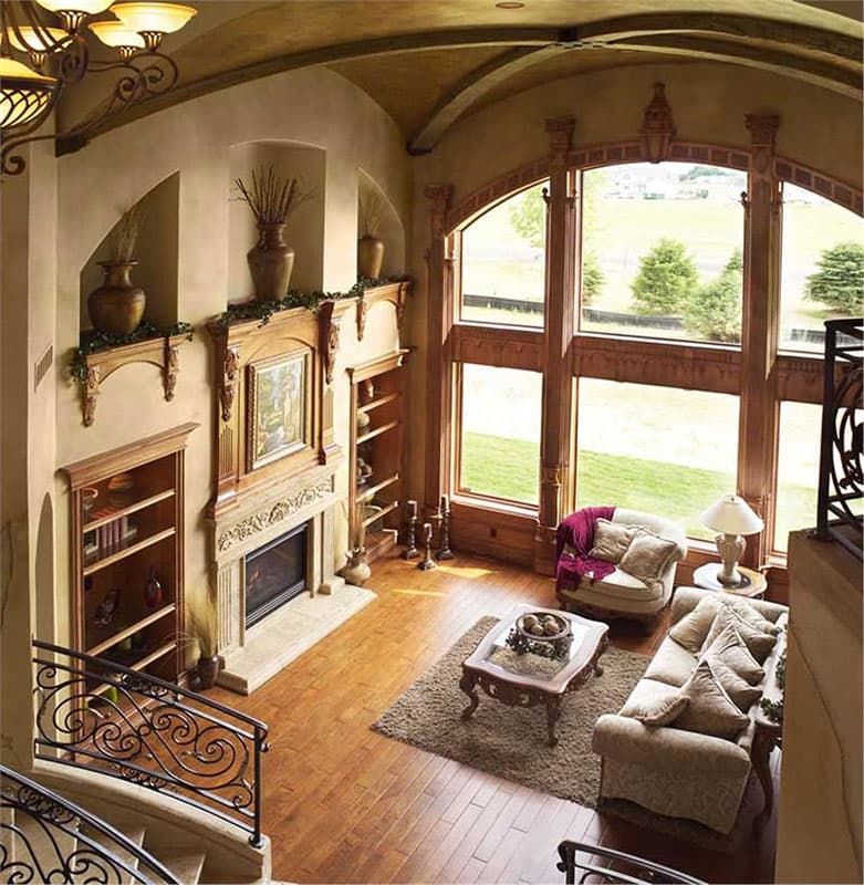 Plan 89677AH: Tuscan Home Plan with Two Curved Staircases - Image #4 - European, Tuscan