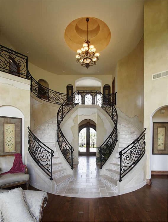 Plan 89677AH: Tuscan Home Plan with Two Curved Staircases - Image #8 - European, Tuscan
