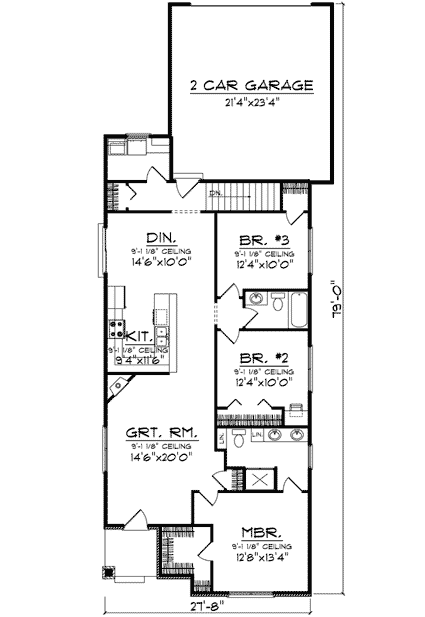 Plan 89774AH: Arts and Crafts Design - Floor Plan - Main Level - Craftsman, Northwest