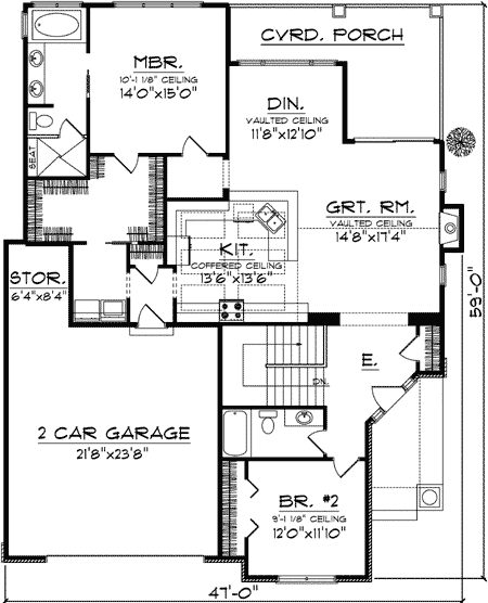 Plan 89777AH: Compact Ranch Home Plan - Floor Plan - Main Level - Cottage, Northwest, Ranch, Shingle