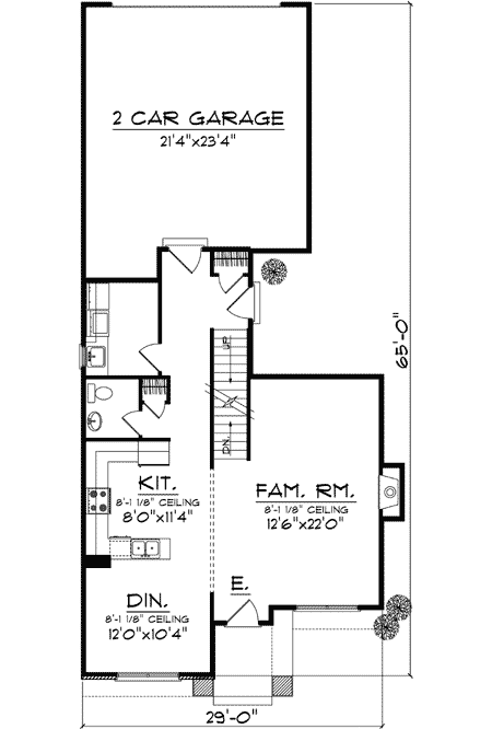 Plan 89779AH: Unique and Attractive - Floor Plan - Main Level - Tudor