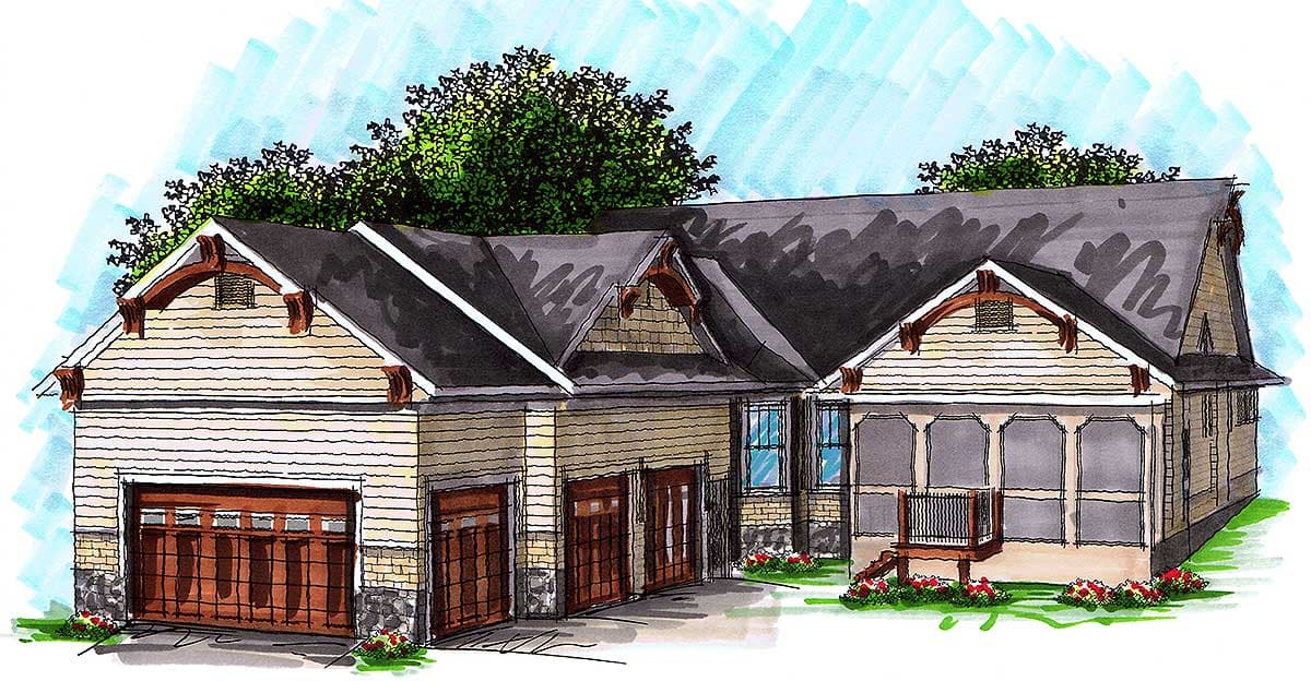 Plan 89790AH: Rustic Arts & Crafts Beauty - Image #17 - Craftsman, Northwest, Shingle