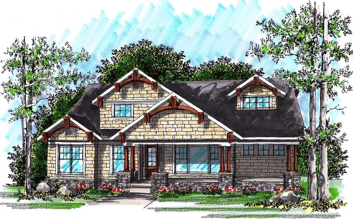 Plan 89790AH: Rustic Arts & Crafts Beauty - Image #16 - Craftsman, Northwest, Shingle