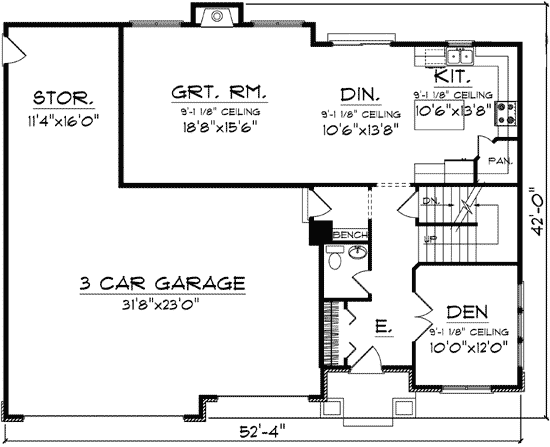 Plan 89801AH: Deluxe Master Suite - Floor Plan - Main Level - European, Mediterranean, Tuscan