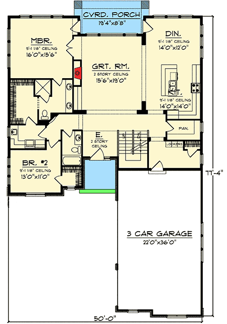 Plan 89810AH: Game Room and Theater Room - Floor Plan - Main Level - Northwest