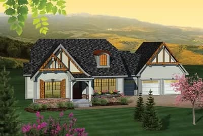 European Ranch With Beamed Accents