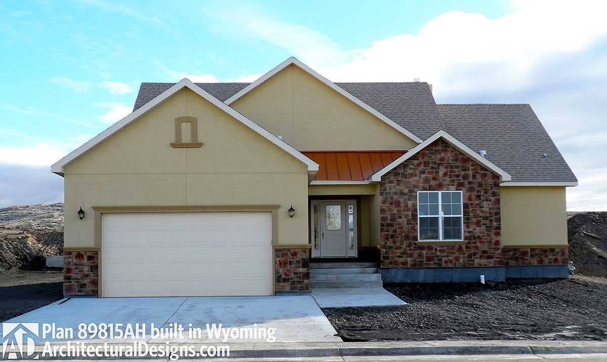 build gallery item - House Plan 89815AH comes to life in Wyoming