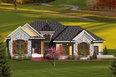 3 Bedroom European Home Plan