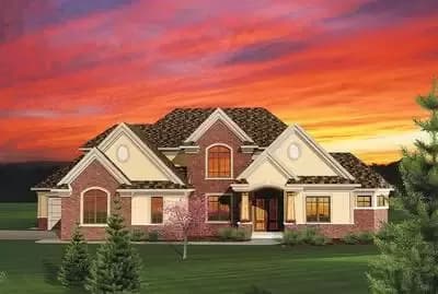 4-Bedroom House Plan With 2-Story Great Room