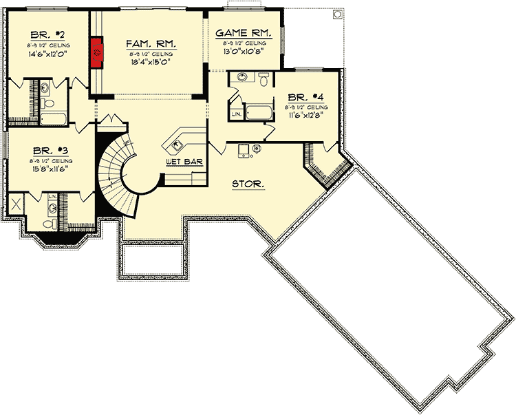 Plan 89856AH: Ranch Home Plan with Walkout Basement - Floor Plan - Main Level - Ranch