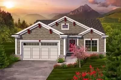 Charming 2 Bedroom Ranch Home Plan