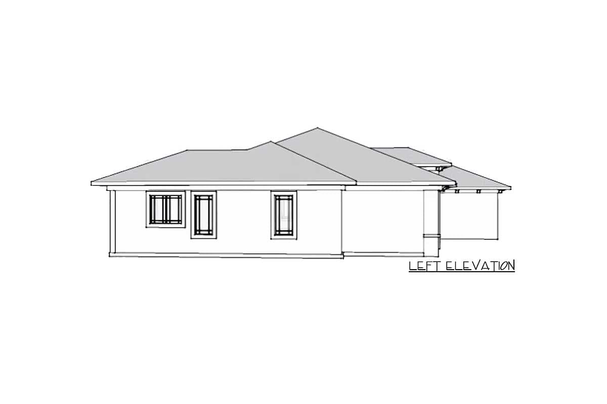 Plan 89869AH: Prairie Style With Low Sloping Rooflines - Image #4 - Prairie, Ranch