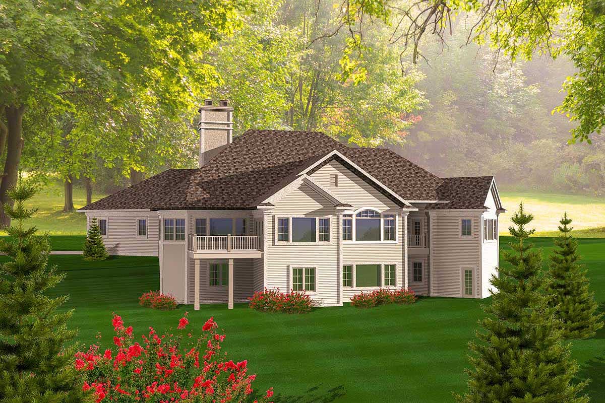 Plan 89880AH: Shingle Style With Angled Garage and Master - Image #25 - Craftsman, Shingle