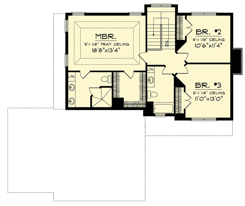 Plan 89882AH: 2 Story Plan With No Wasted Space - Floor Plan - 2nd Floor - Northwest, Traditional