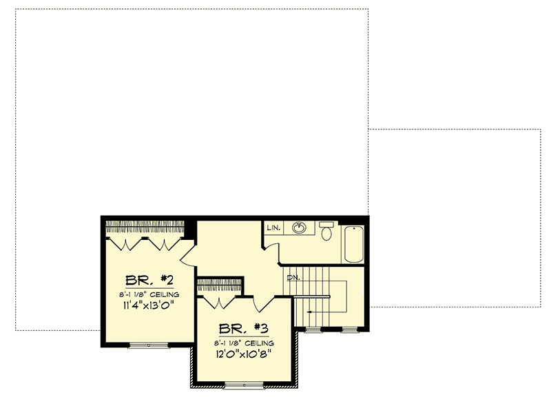 Plan 89889AH: 2 Story Tudor Style House Plan - Floor Plan - 2nd Floor - European, Tudor