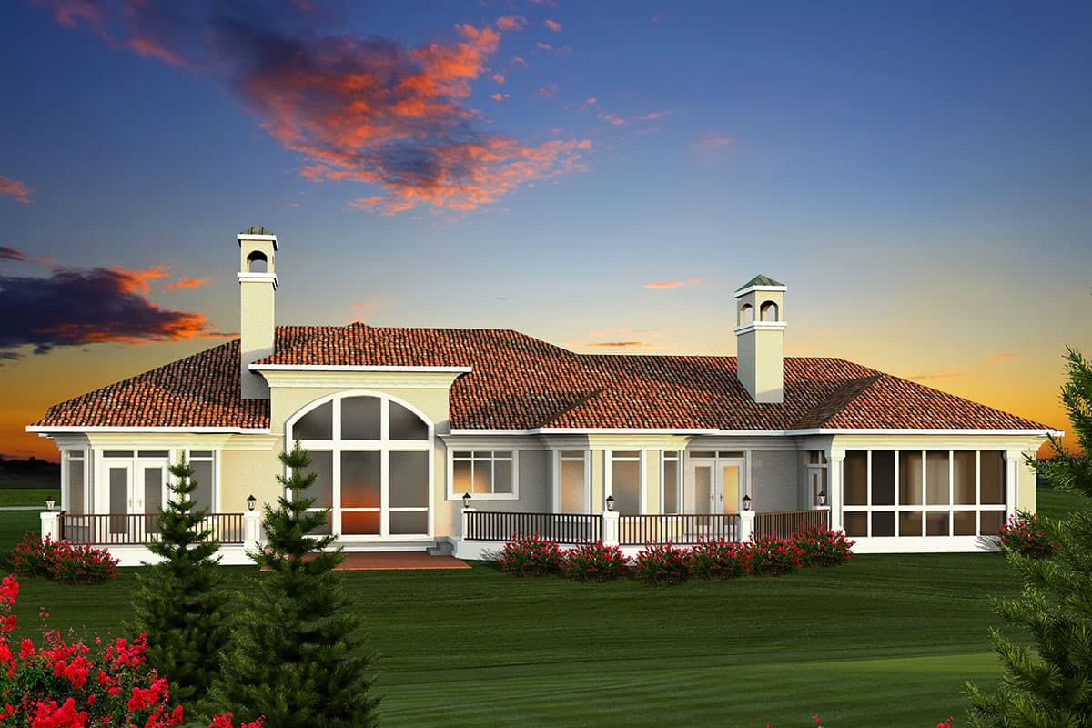 Plan 89892AH: Luxury Tuscan Ranch Home Plan with 2 Bedrooms - Image #20 - European, Mediterranean, Tuscan