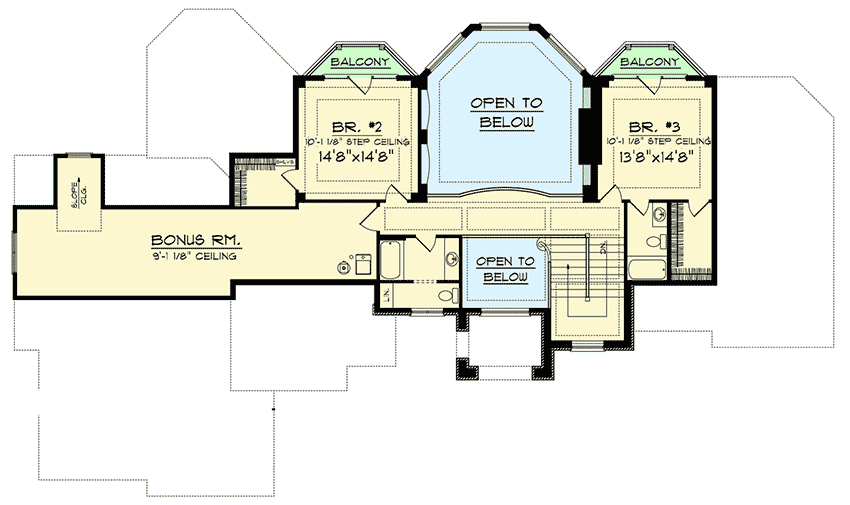 Plan 89895AH: Elegant 2 Story French Country Design - Floor Plan - 2nd Floor - Traditional