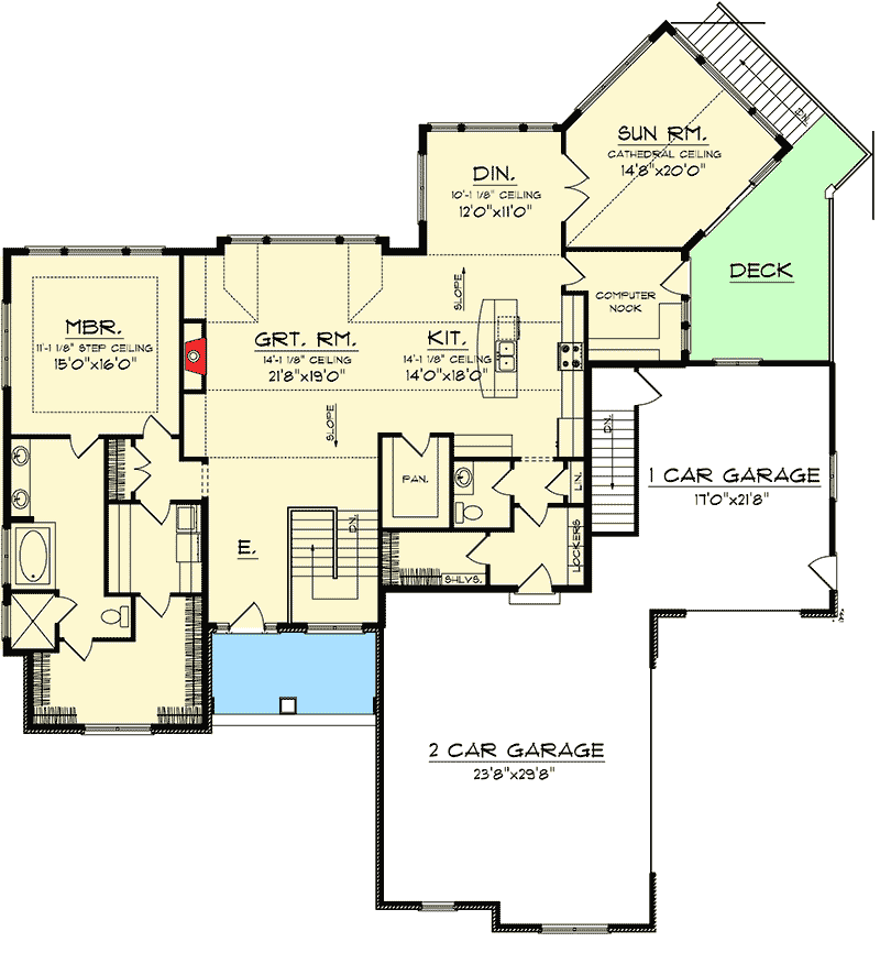 Plan 89899AH: Craftsman Ranch With Walkout Basement - Floor Plan - Basement - Craftsman, Northwest, Ranch