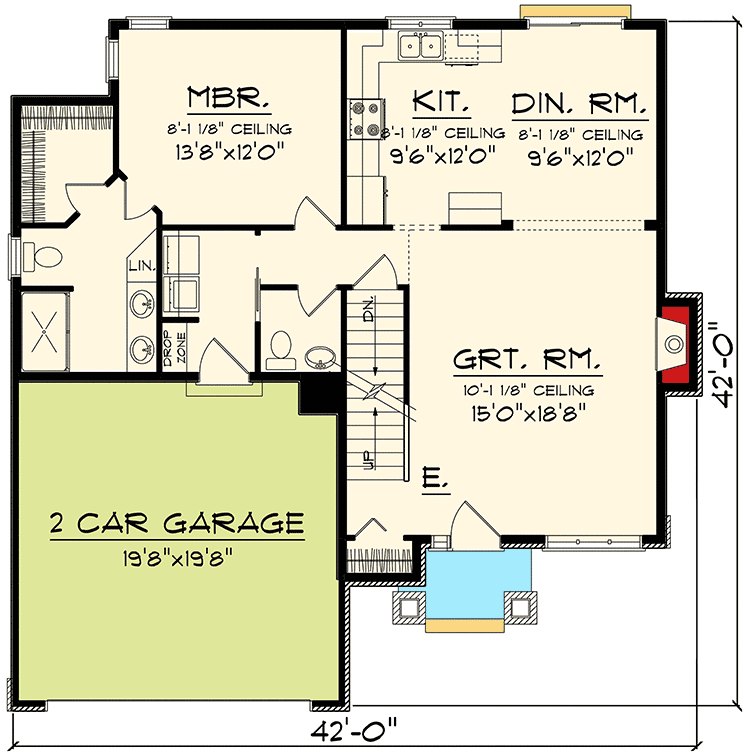Plan 89909AH: Traditional 2 Story Delight - Floor Plan - Main Level - Northwest, Prairie