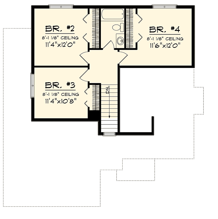Plan 89909AH: Traditional 2 Story Delight - Floor Plan - 2nd Floor - Northwest, Prairie