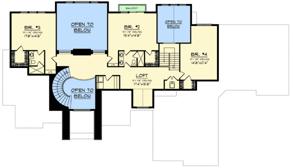 Plan 89950AH: Sprawling European House Plan - Floor Plan - 2nd Floor - European