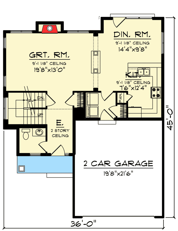 Plan 89955AH: 3 Bed 3 Gabled Craftsman Home - Floor Plan - Main Level - Craftsman, Northwest