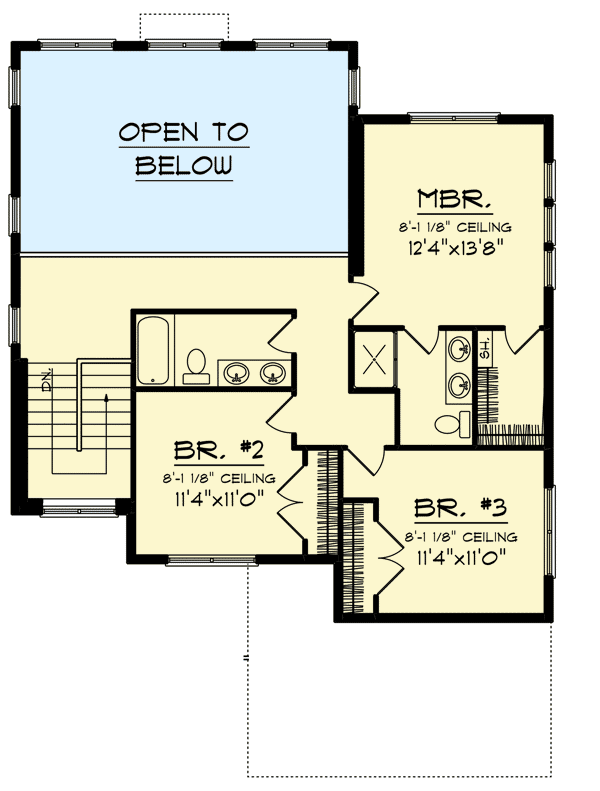 Plan 89956AH: Clipped Gable Craftsman Home Plan - Floor Plan - 2nd Floor - Craftsman, Northwest