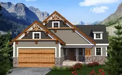 Craftsman Ranch for the Sloping Lot