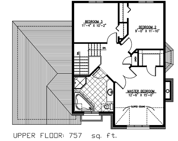 Plan 90011PD: Stately Facade with Options - Floor Plan - 2nd Floor - Cottage, European