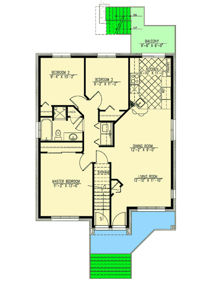 Plan 90026PD: Multi-Family Living - Floor Plan - Main Level - Southern