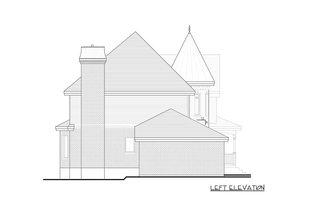 Plan 9006PD: Turreted European-style House Plan with Master Suite Reading Room - Image #5 - European, Victorian