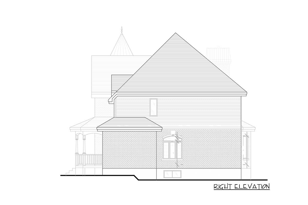 Plan 9006PD: Turreted European-style House Plan with Master Suite Reading Room - Image #6 - European, Victorian