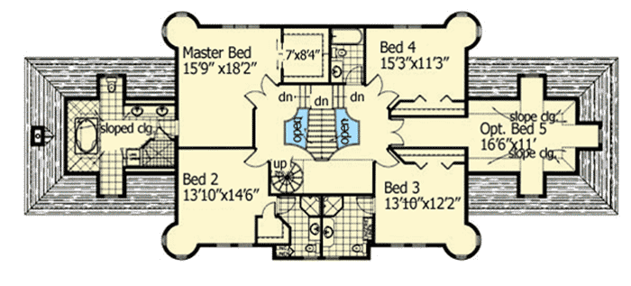 Plan 90129PD: Dramatic European Chateau - Floor Plan - 2nd Floor - European