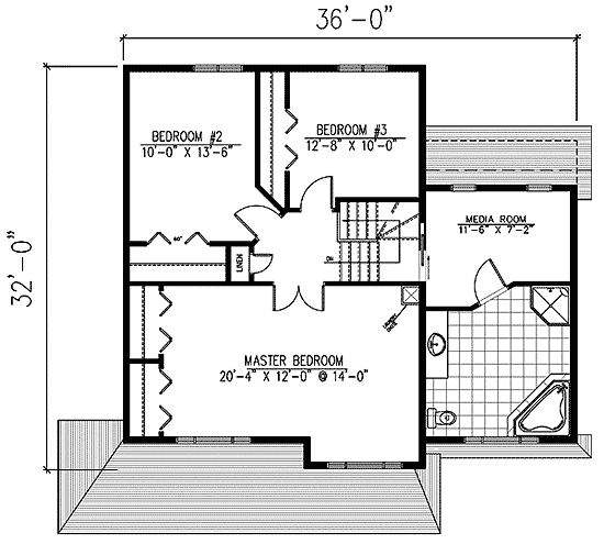 Plan 90144PD: Compact Traditional Home - Floor Plan - 2nd Floor - Country, Traditional